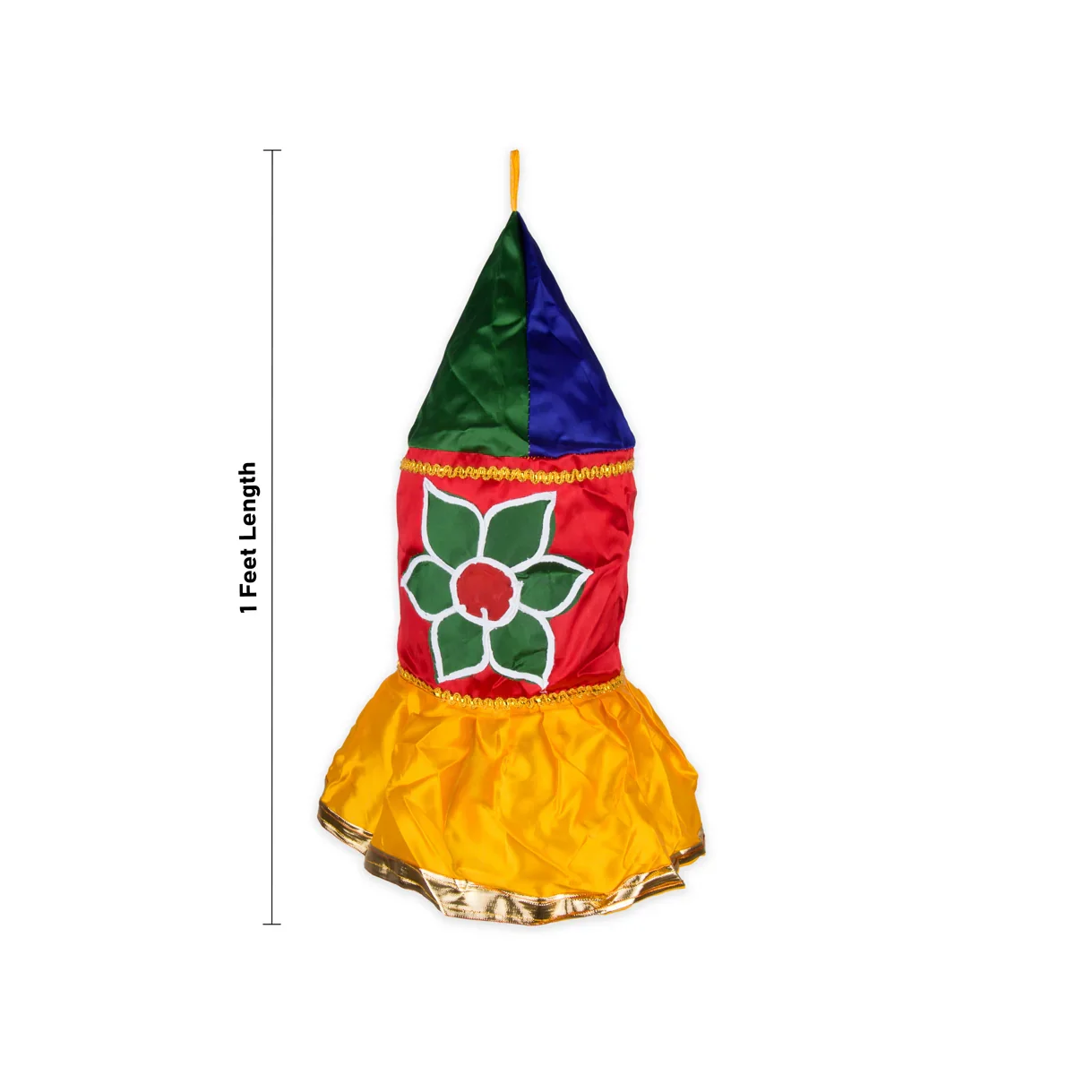 Thombai Set - 1 Feet | 2 Pcs/ Satin Cloth Temple Thombai/ Thombai for Temple Decoration - Image 3