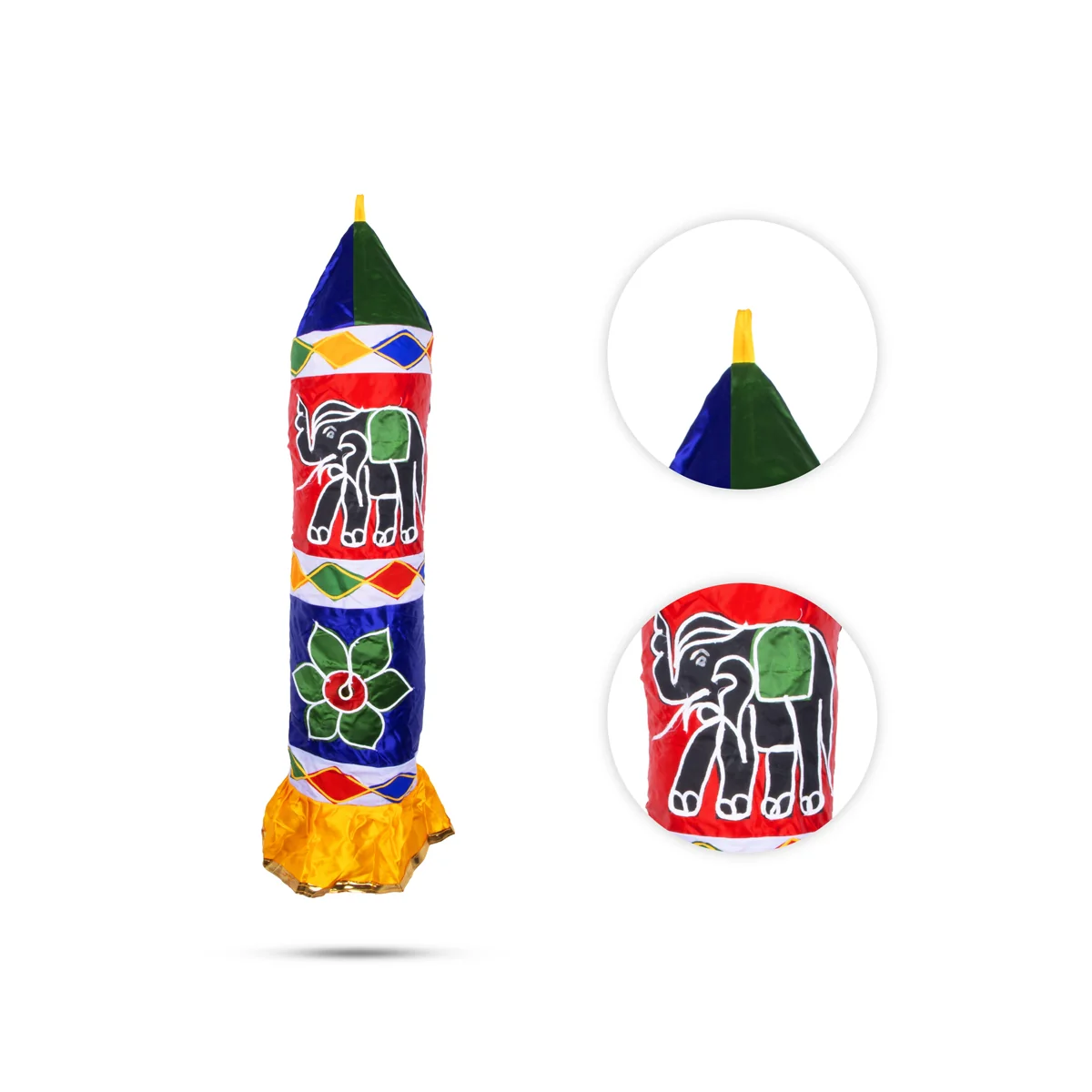 Decorative Thombai Pair - 3 Feet | 2 Pcs/ Satin Cloth Temple Thombai/ Traditional Thombai Pillar for Decoration - Image 3