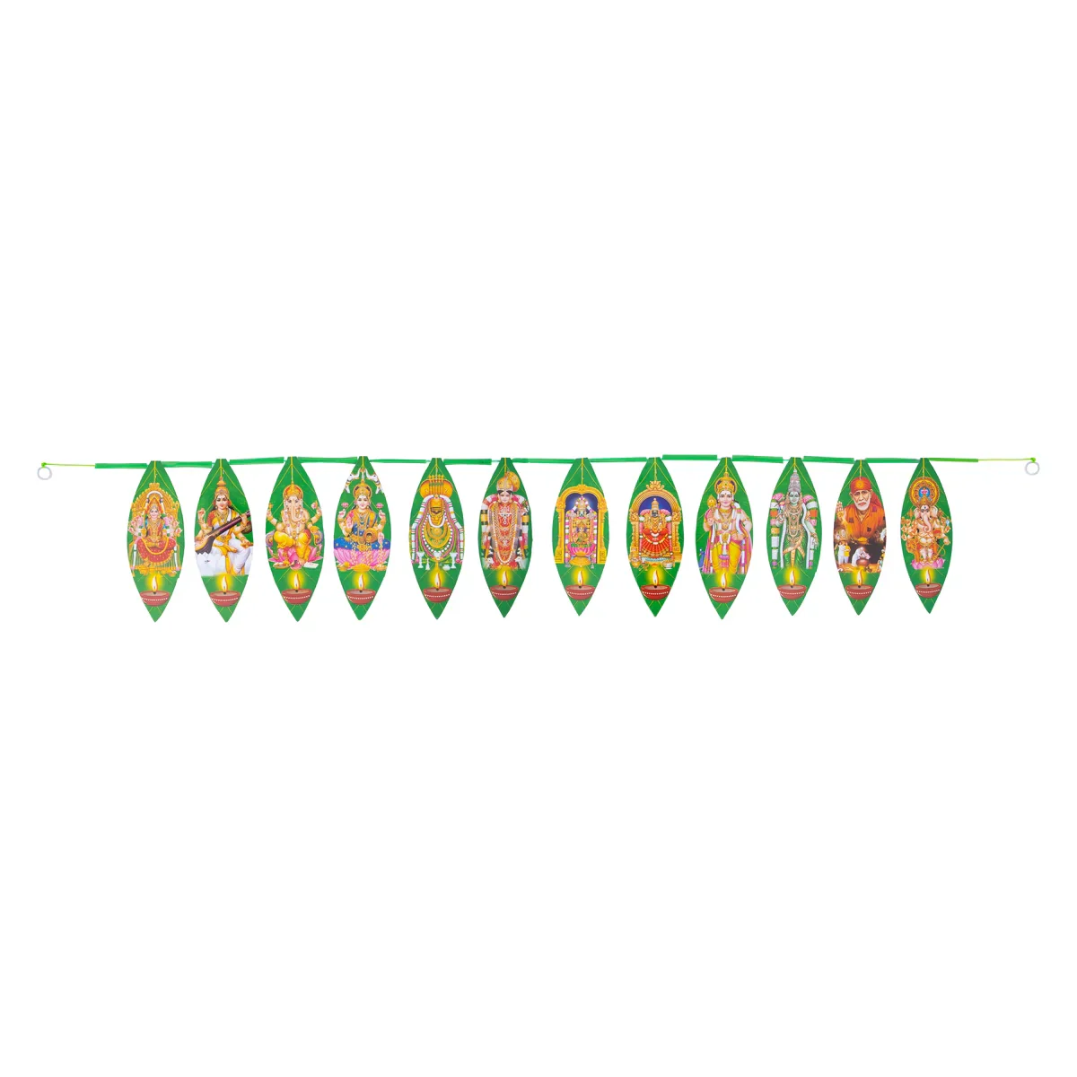 Thoranam - 27 Inches | Tube Bandhanwar/ Green Leaf Toran for Home Decor - Image 3