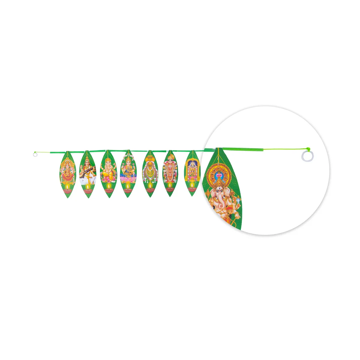 Thoranam - 27 Inches | Tube Bandhanwar/ Green Leaf Toran for Home Decor - Image 6