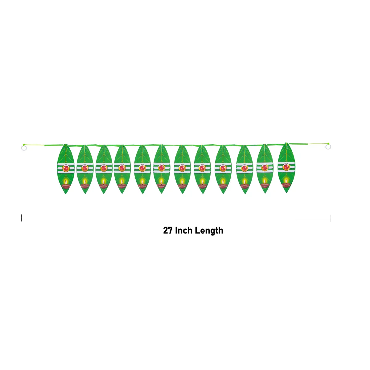 Thoranam - 27 Inches | Tube Bandhanwar/ Green Leaf Toran for Home Decor - Image 7