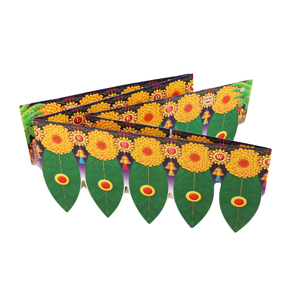 Thoranam- 5.5 x 36 Inches | Plastic Bandhanwar/ Banana Leaf Toran for Door Decor - Image 2