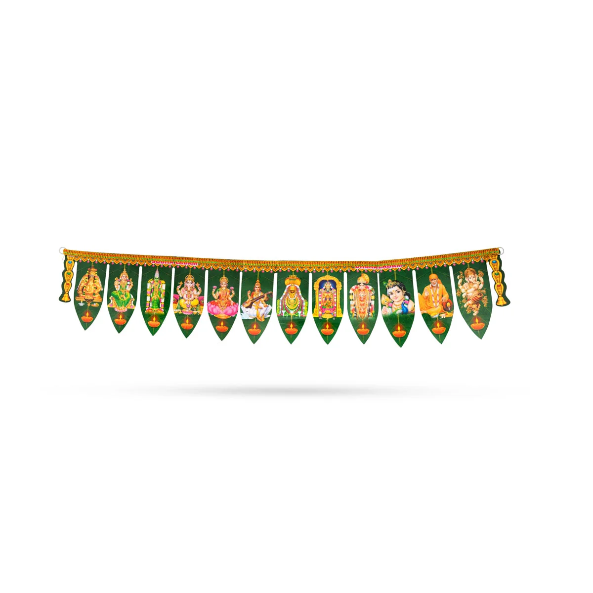 Thoranam - 6.5 x 34 Inches | Plastic Bandhanwar/ Green Leaf Toran for Door Decor - Image 5