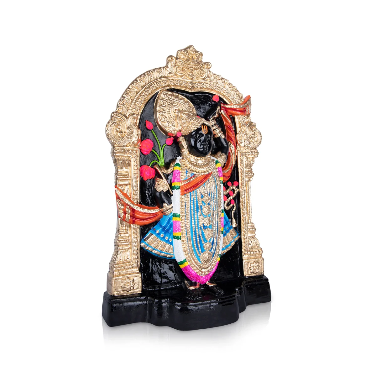 Dwaraka Krishna Murti Paper Mache Golu Bommai- 21 x 15 Inches | Giri Golu Doll/ Navratri Decor/ Navaratri Gombe - Image 3