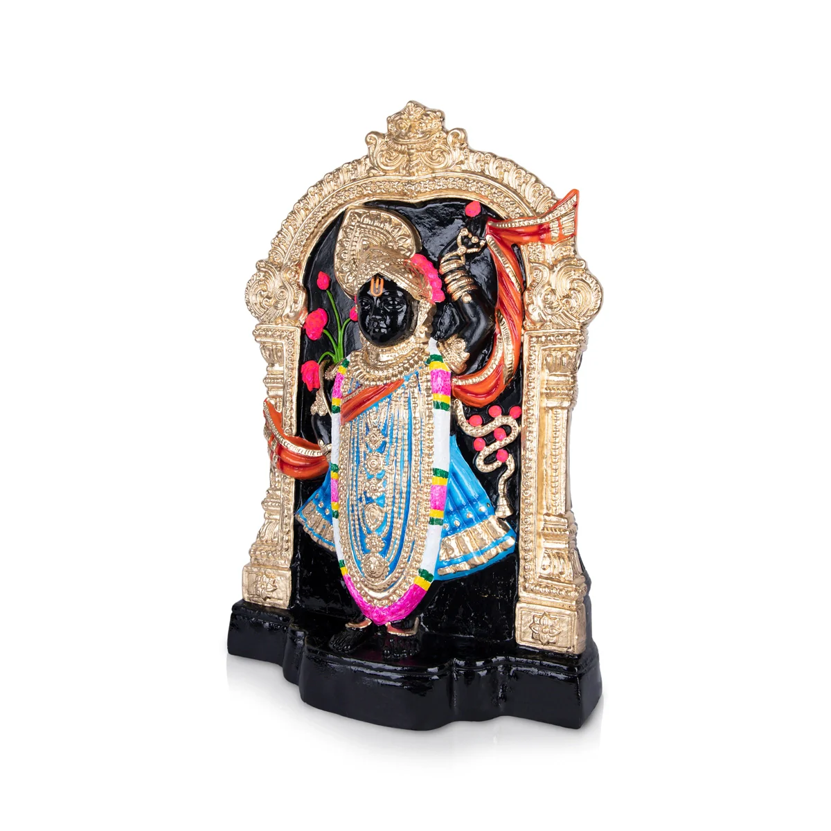 Dwaraka Krishna Murti Paper Mache Golu Bommai- 21 x 15 Inches | Giri Golu Doll/ Navratri Decor/ Navaratri Gombe - Image 4