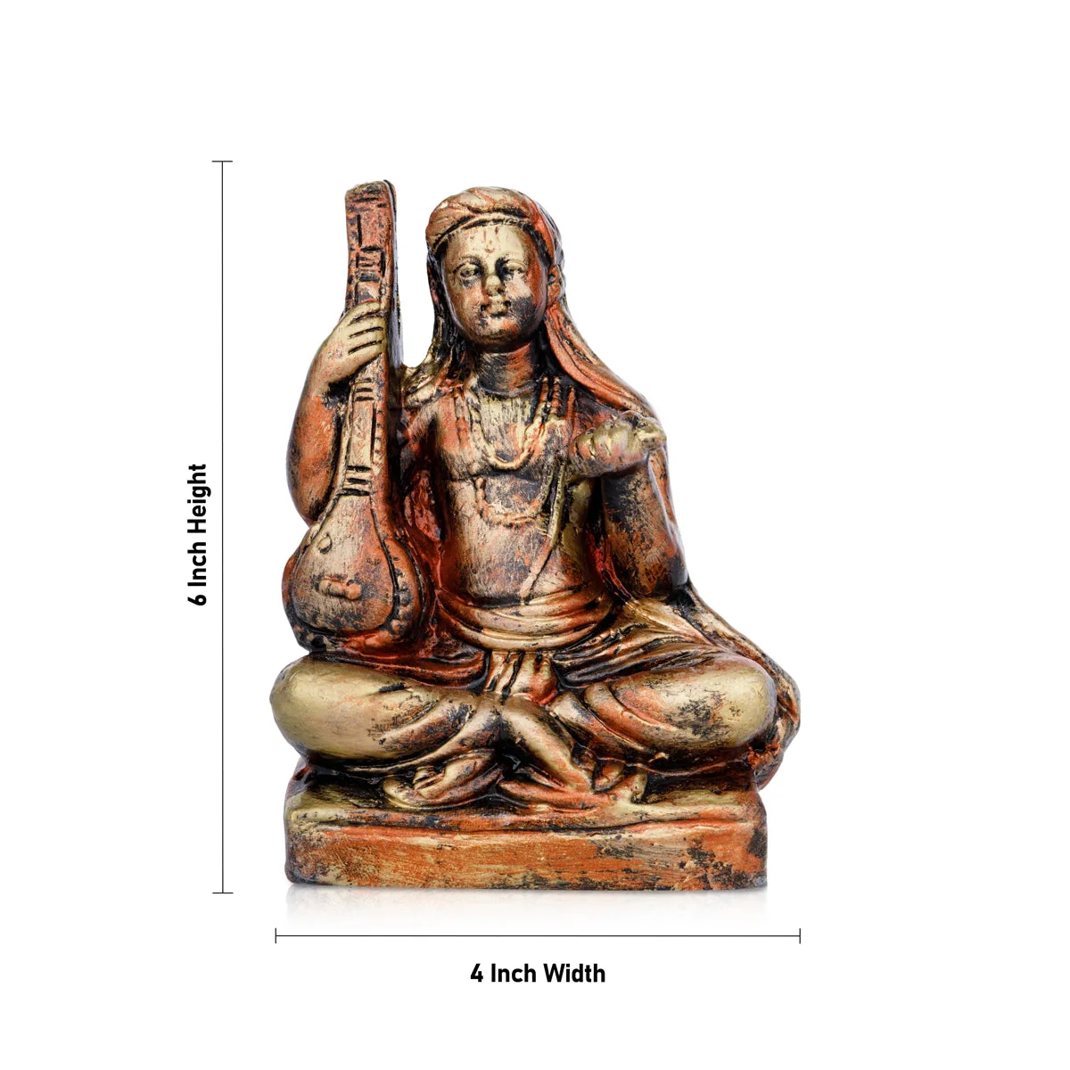 Thyagarajar Clay Golu Bommai - 6 Inches | Giri Golu Doll/ Navaratri Golu Bomma/Gombe/Bommai - Image 3