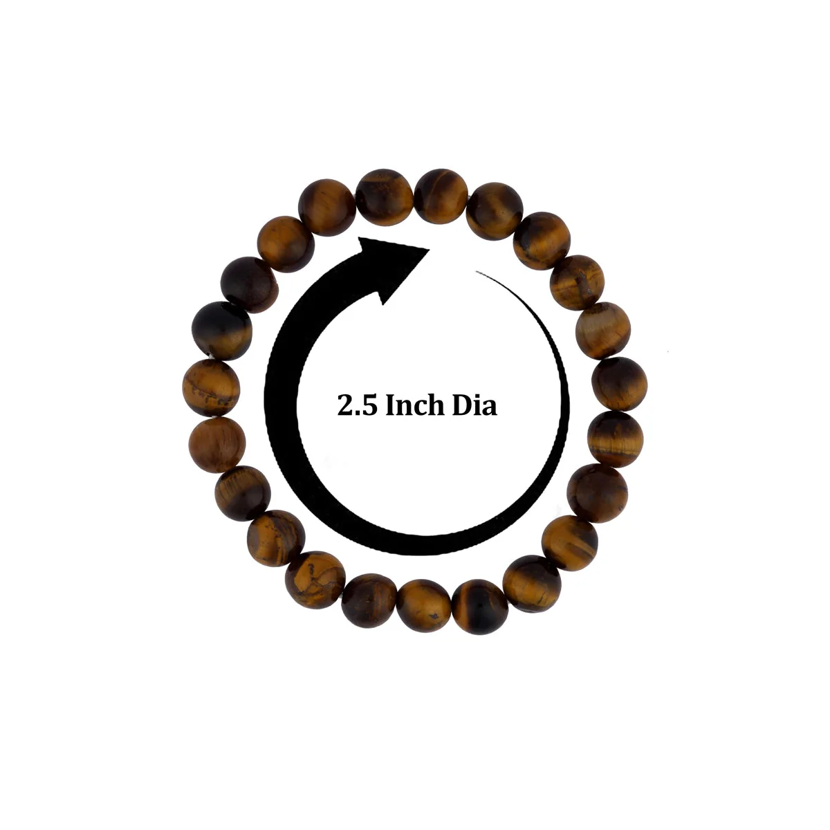 Tiger Eye Bracelet - 2.5 Inches | Gemstone Bracelet/ Crystal Jewellery for Men & Women - Image 3