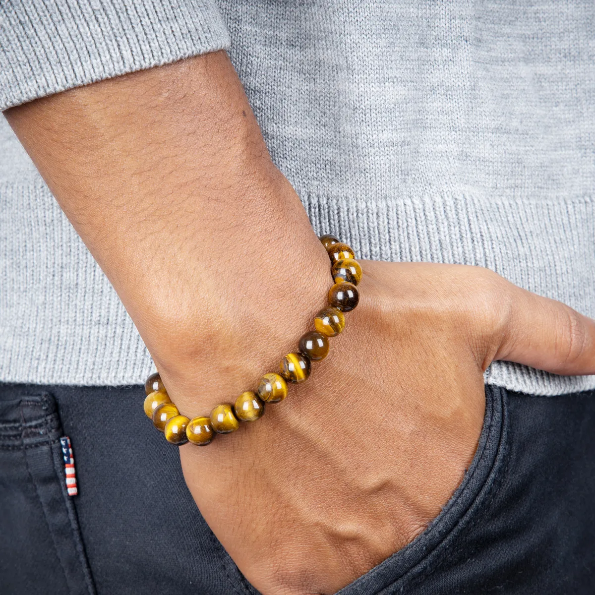 Tiger Eye Bracelet - 2.5 Inches | Gemstone Bracelet/ Crystal Jewellery for Men & Women - Image 6
