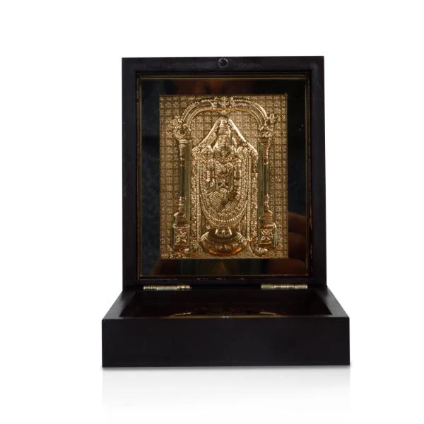 Tirupati Balaji Design Pooja Box - 1.5 X 4 X 4.5 Inches | Charan Paduka Box/ Venkateswara Swamy Puja Box For Pooja - Image 5