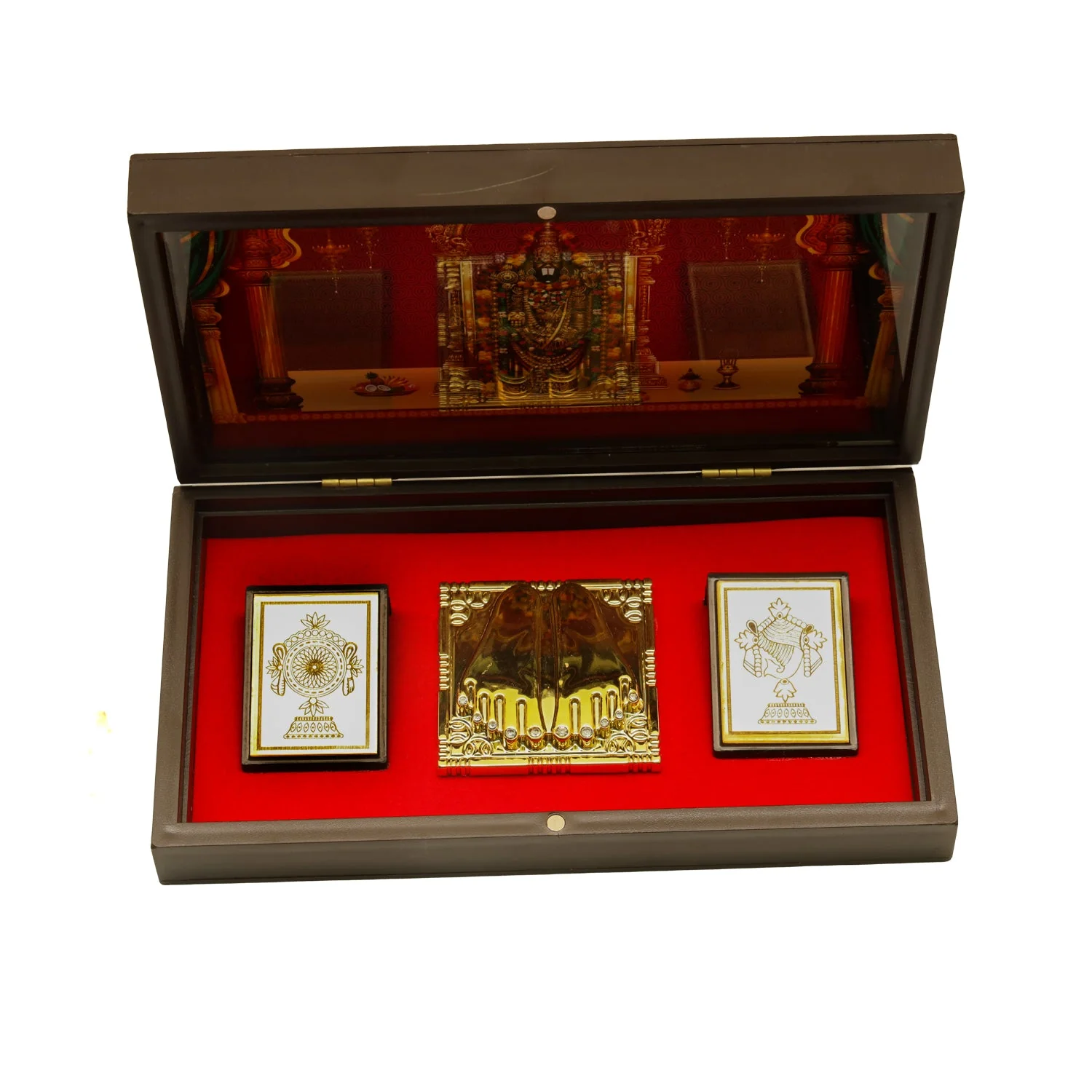 Tirupati Balaji Murti Design Pooja Box - 1.75 X 8.5 X 5 Inches | Charan Paduka Box/ Puja Box For Pooja And Gifting - Image 2