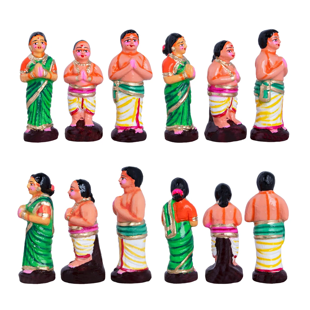 Tirupati Netra Darisanam Clay Golu Bommai Set - 10 x 7 Inches | Giri Golu Doll/Navaratri Golu Bomma/Gombe/Bommai - Image 2