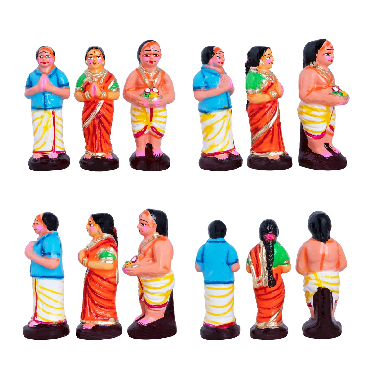 Tirupati Netra Darisanam Clay Golu Bommai Set - 10 x 7 Inches | Giri Golu Doll/Navaratri Golu Bomma/Gombe/Bommai - Image 5