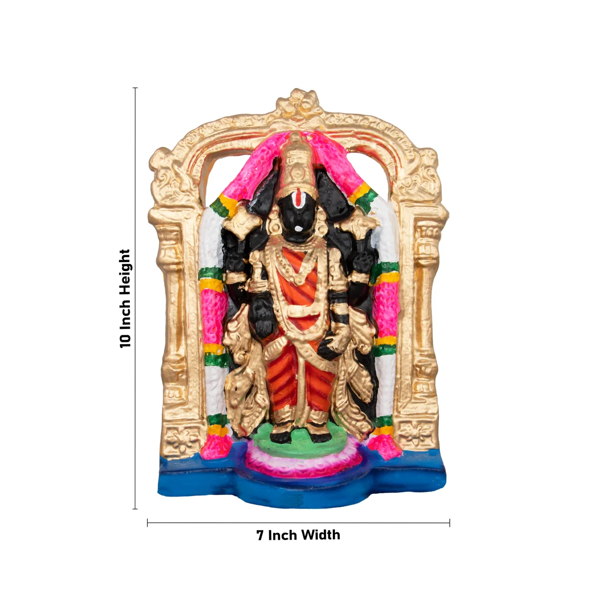 Tirupati Netra Darisanam Clay Golu Bommai Set - 10 x 7 Inches | Giri Golu Doll/Navaratri Golu Bomma/Gombe/Bommai - Image 6