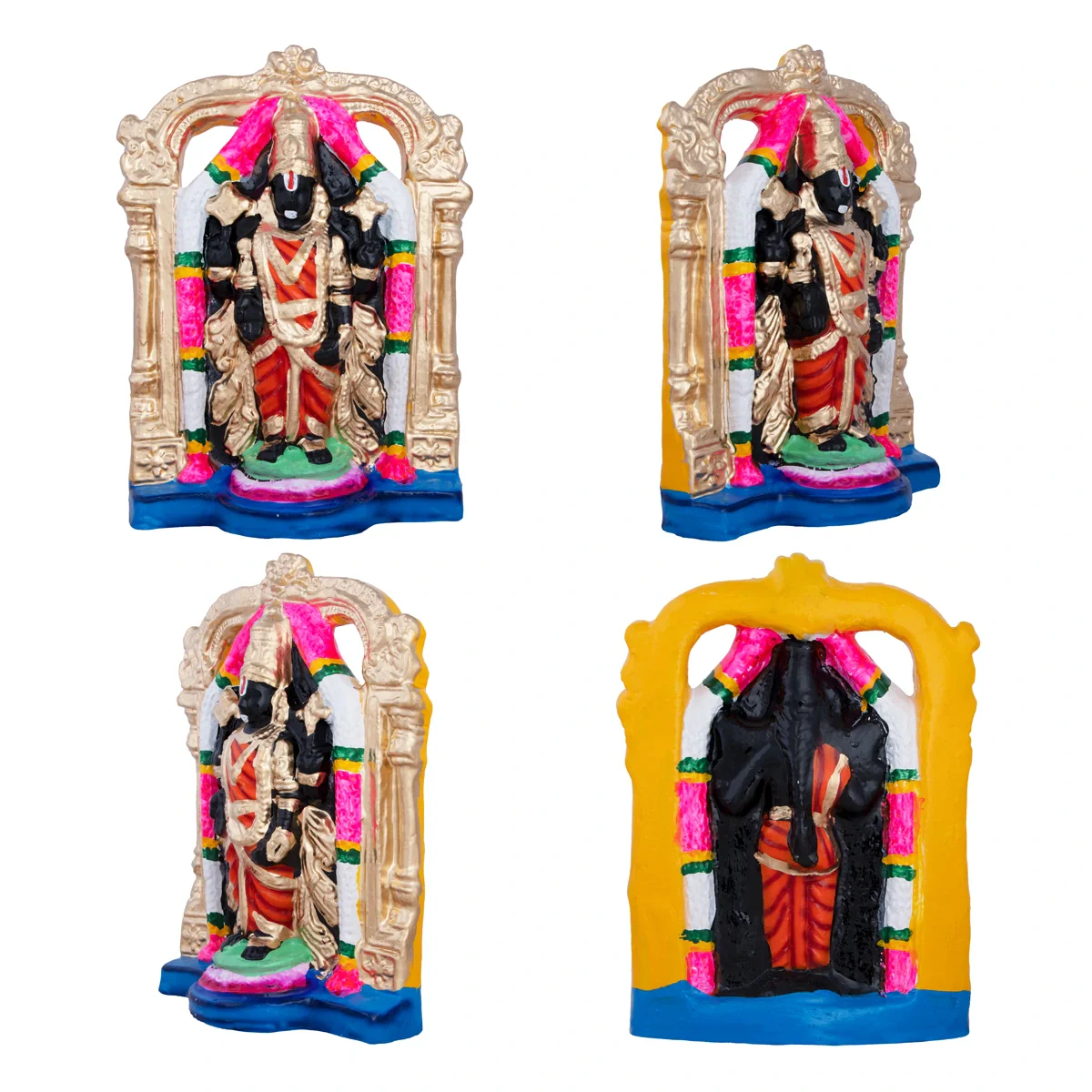 Tirupati Netra Darisanam Clay Golu Bommai Set - 10 x 7 Inches | Giri Golu Doll/Navaratri Golu Bomma/Gombe/Bommai - Image 7