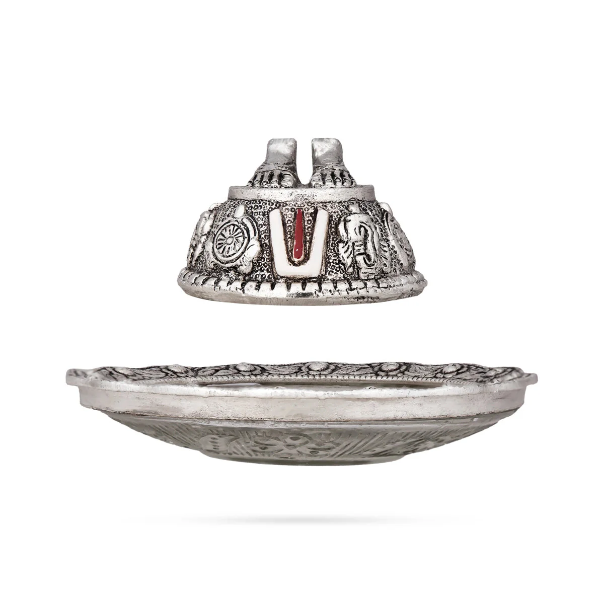 Tirupati Paadam Bowl Glass Plate - AL - 2 x 5.5 Inch - 300 Gms - Image 3