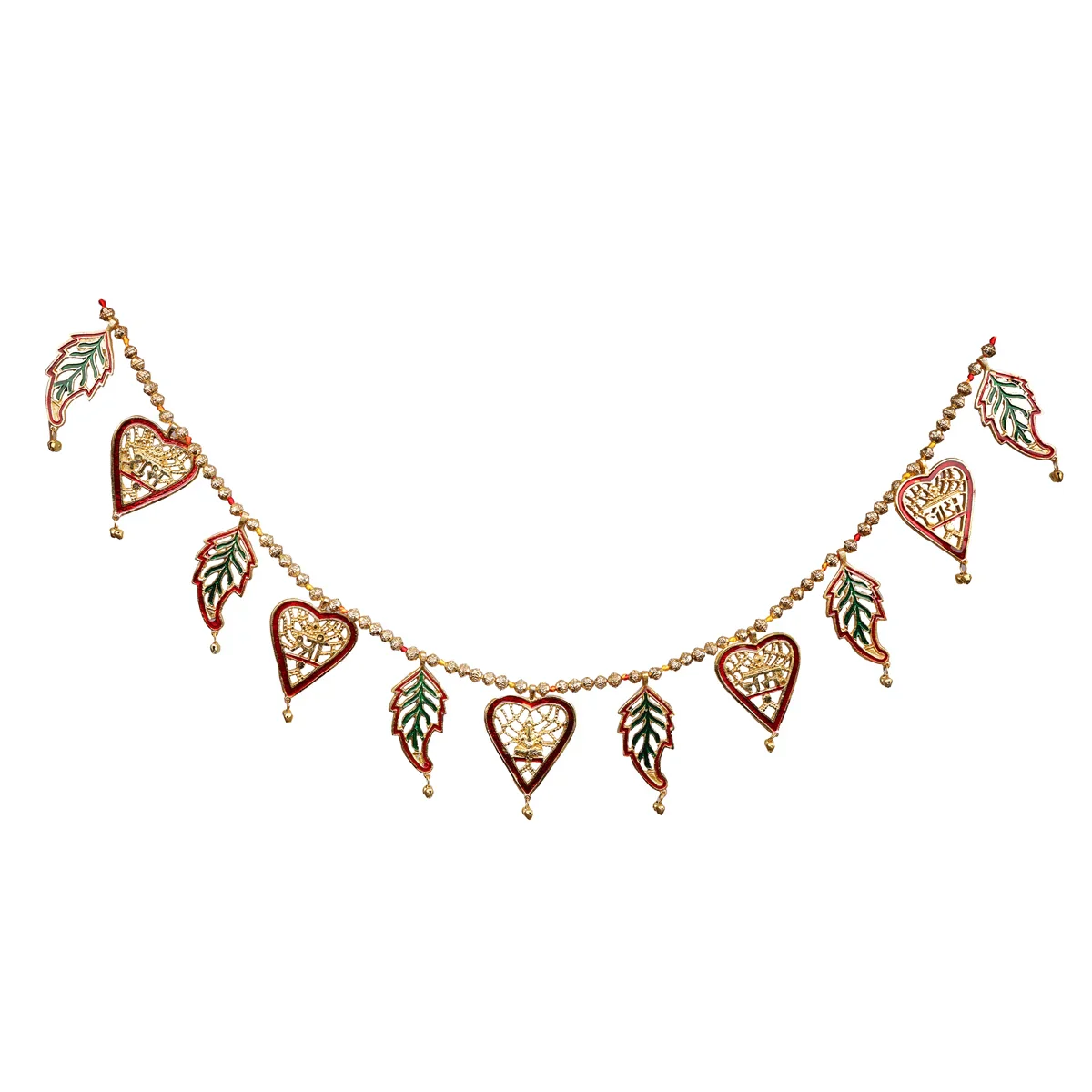 Toran - 35 Inches | Aluminium Bandanwar/ Gold Polish Thoranam for Home Decor - Image 2