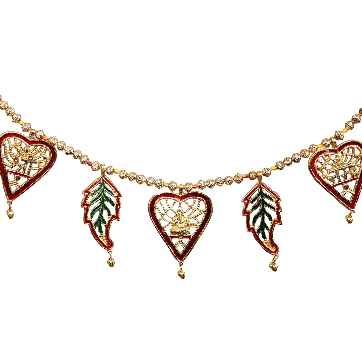 Toran - 35 Inches | Aluminium Bandanwar/ Gold Polish Thoranam for Home Decor - Image 3