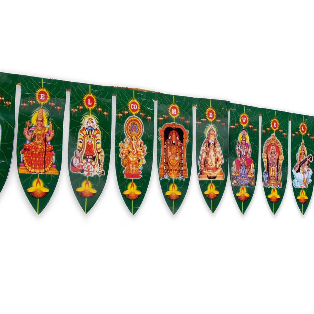 Toran - 35 Inches | Green Mango Lace Bandanwar/ Artificial Thoran for Door Decor - Image 2