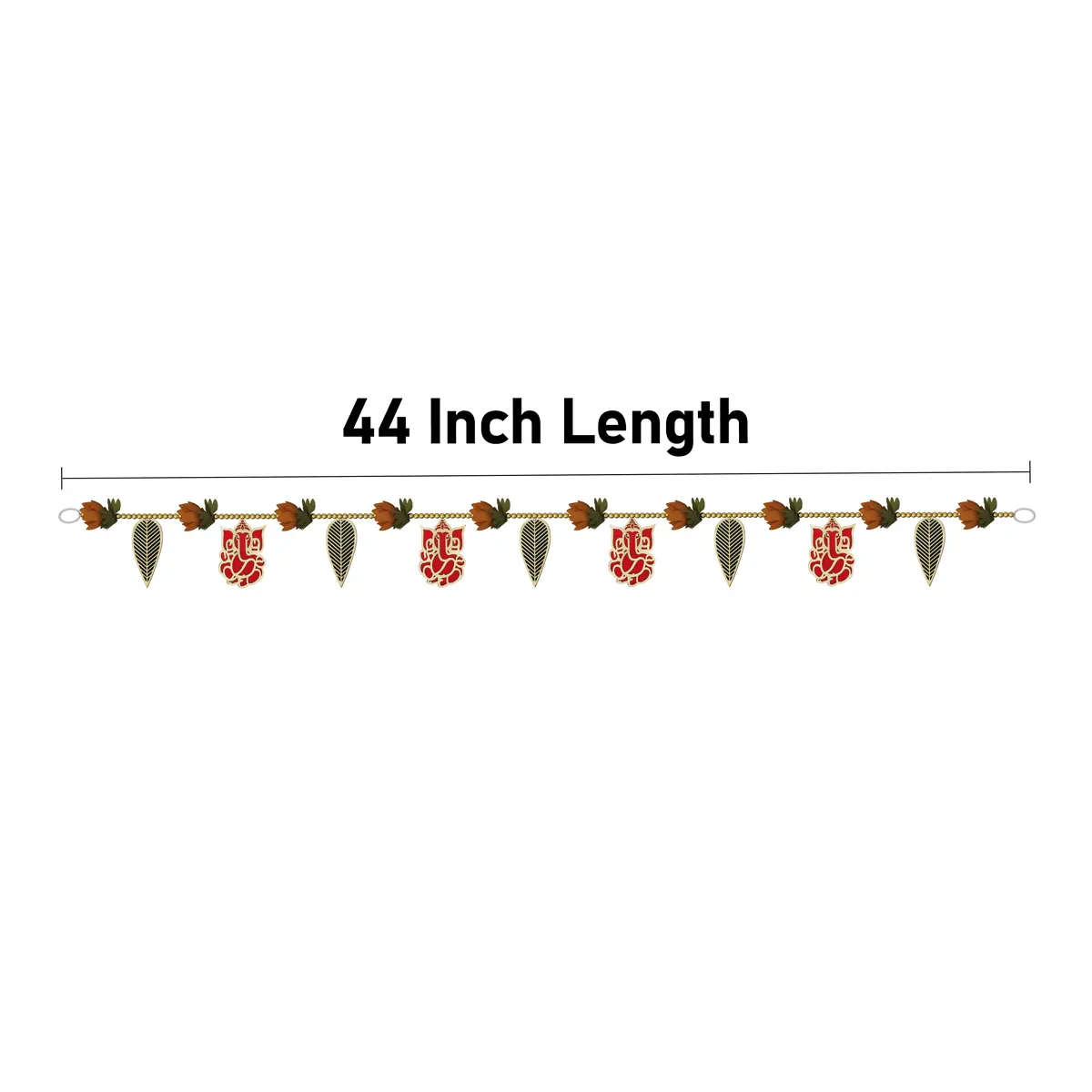 Toran - 44 Inches | Ganapati Motif Thoranam/ Traditional Leaf Design Bandhanwar For Entrance Decor - Image 2