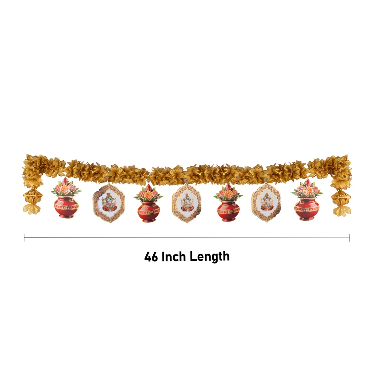 Toran - 46 Inches | Ganesh & Kalash Design Thoranam/ Decorative Bandanwar For Home Entrance Decor - Image 3