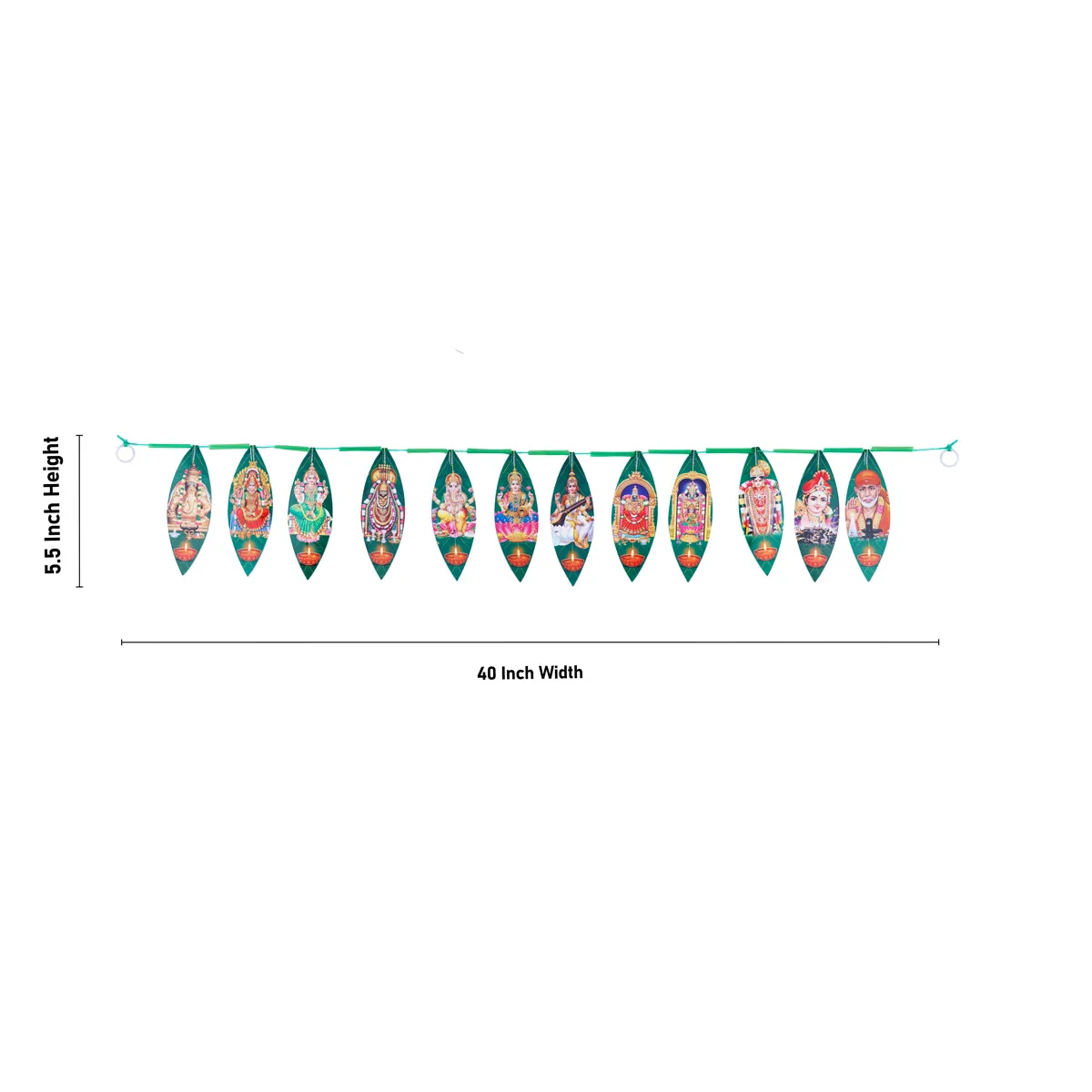 Toran - 5.5 x 40 Inches | Bandhanwar/ Plastic Thoranam for Door Decor