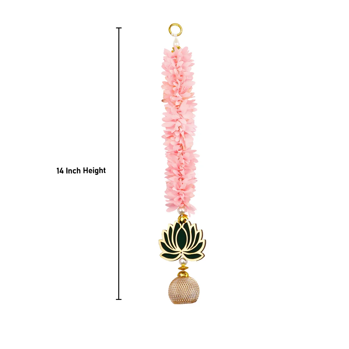 Toran Set - 14 Inches | 2 Pcs/ Lotus Design Side Thoranam/ Door Hanger for Home Decor - Image 3