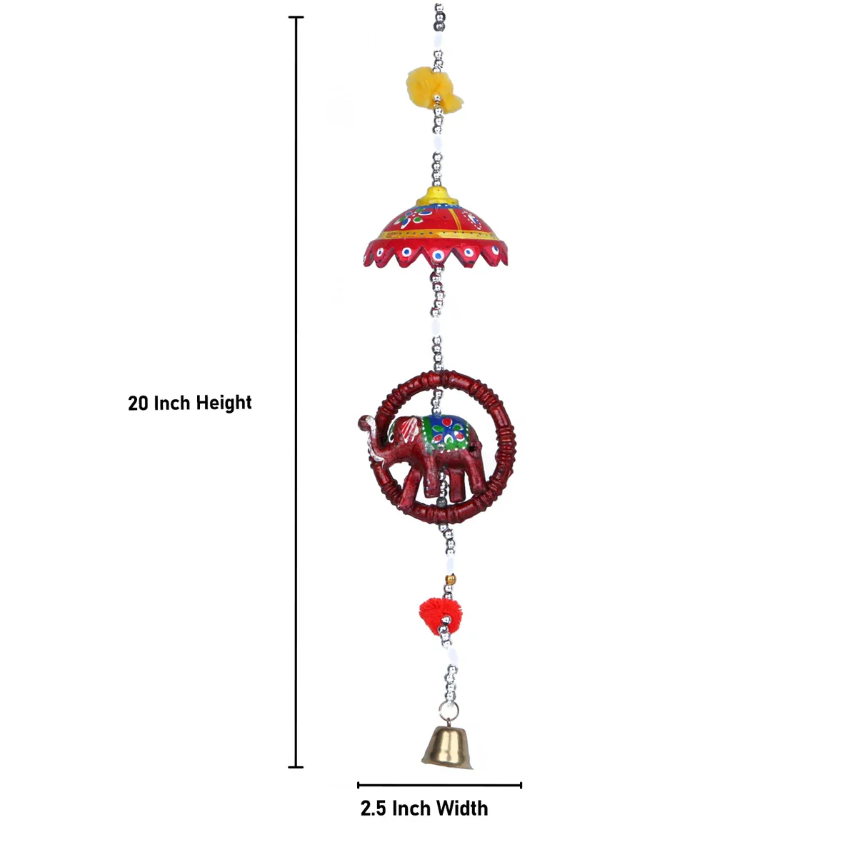 Toran Set - 20 Inches | 2 Pcs/ Door Hanging/ Umbrella with Ring Elephant Side Thoranam for Home - Image 4