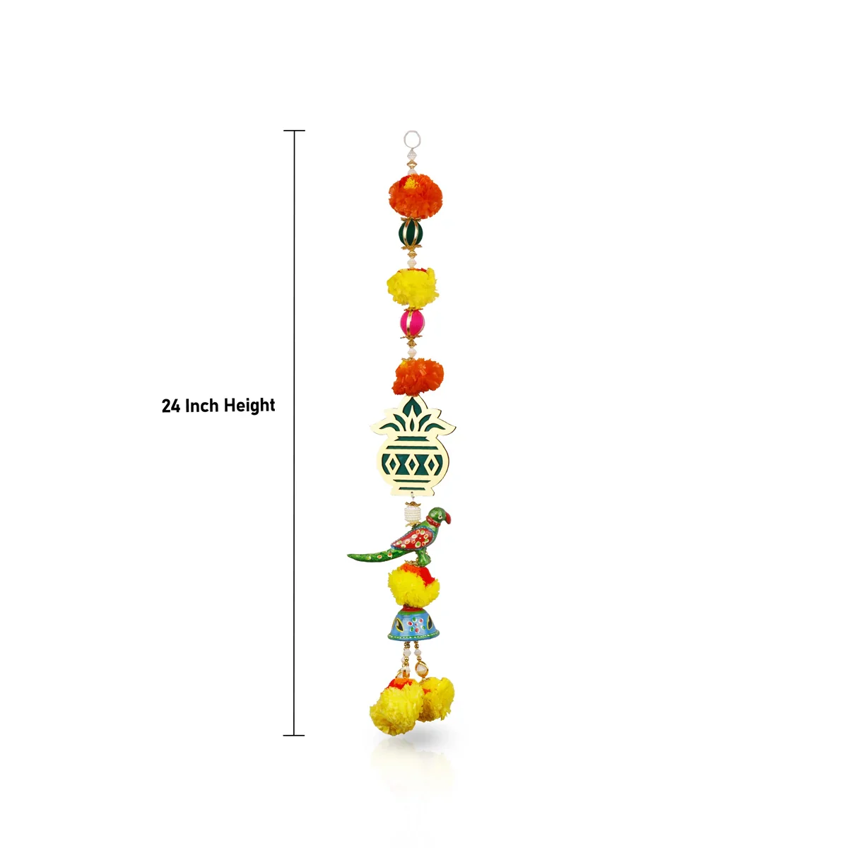 Toran Set - 24 Inches | 2 Pcs/ Parrot Design Side Thoranam/ Door Hanger for Home Decor - Image 4