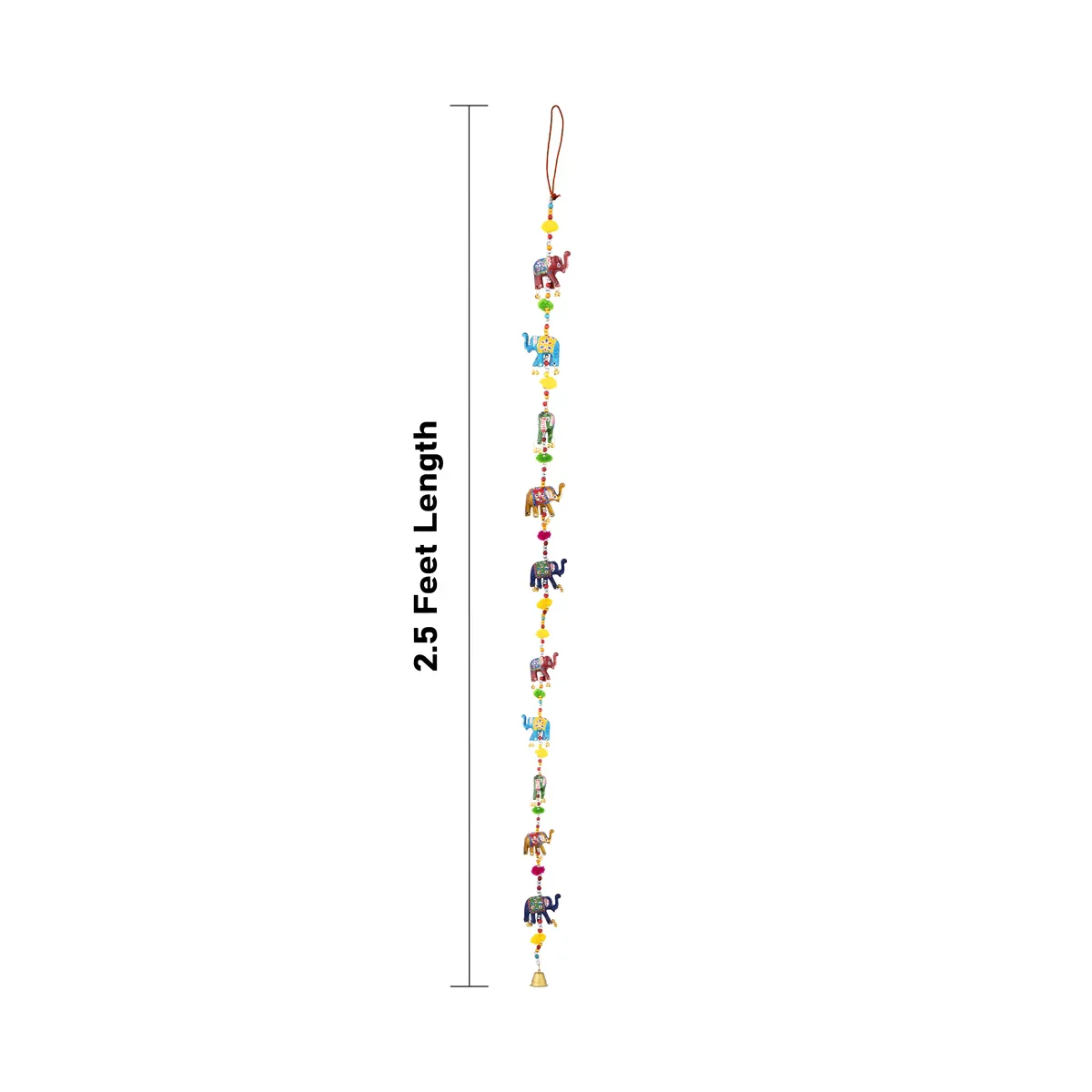 Toran Set - 30 Inches | Door Hanging/ Elephant Design with Bell/ Side Thoranam for Home - Image 3