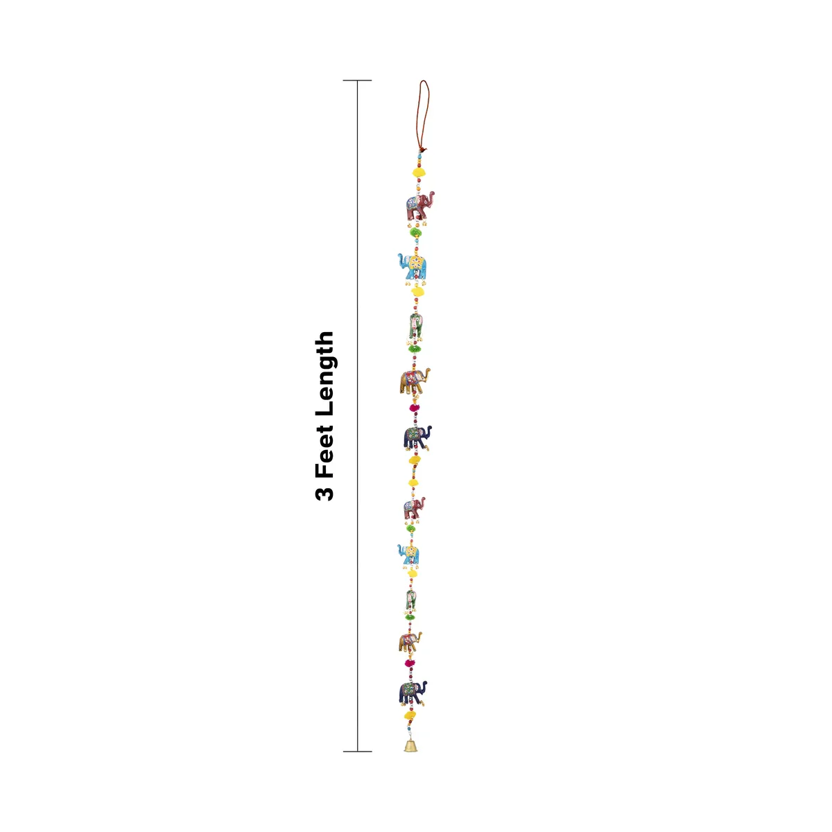 Toran Set - 36 Inches | Door Hanging/ Elephant Design with Bell/ Side Thoranam for Home - Image 3