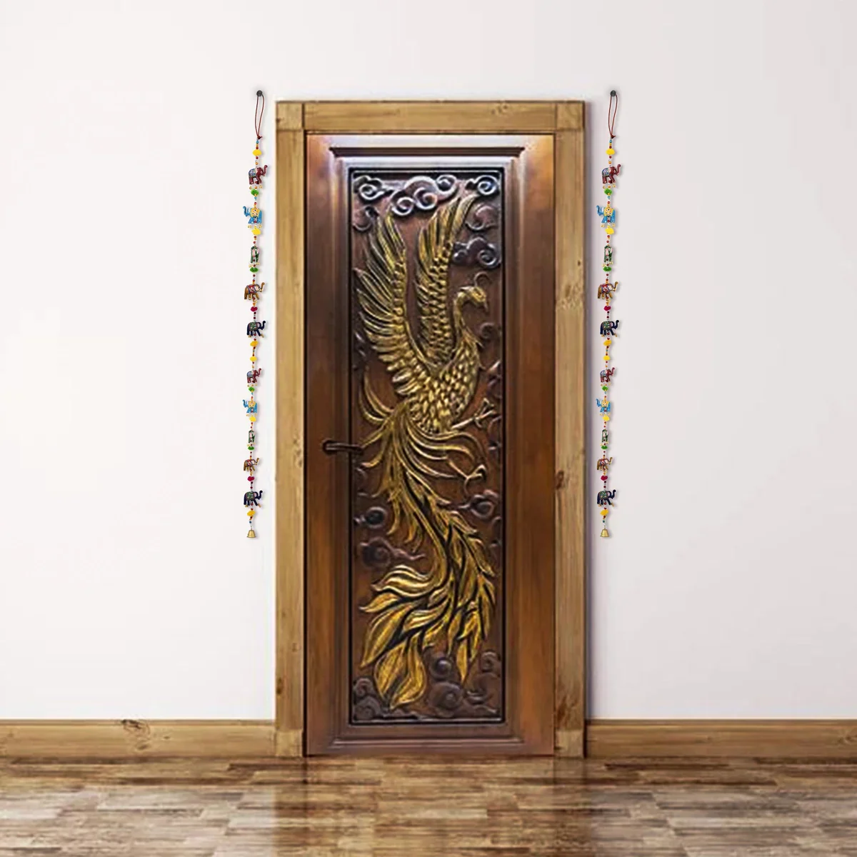 Toran Set - 36 Inches | Door Hanging/ Elephant Design with Bell/ Side Thoranam for Home - Image 4