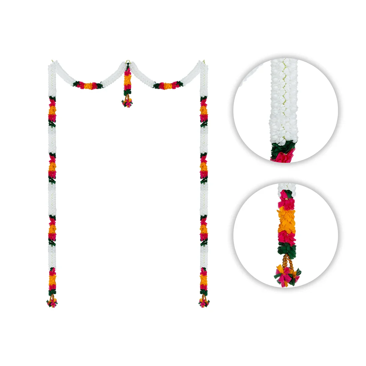Toran Set - 50 Inches | Door Hanger/ Plastic Bandanwar/ Thoranam for Home Decor - Image 3