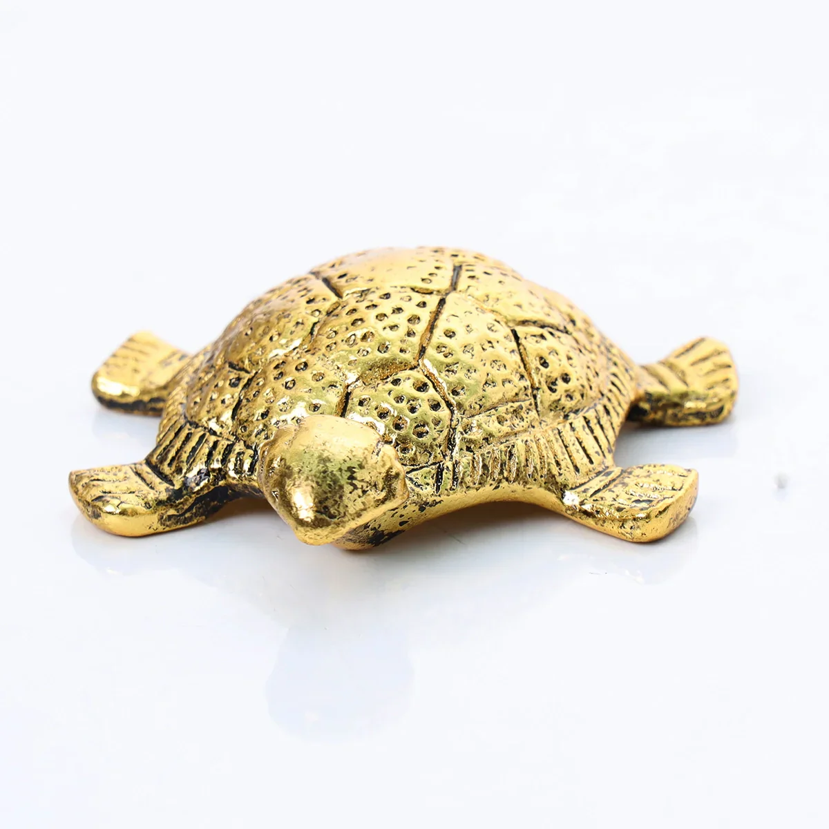 Tortoise On Glass Plate - 5.5 Inches | Aluminium Feng Shui Turtle for Home Decor - Image 5