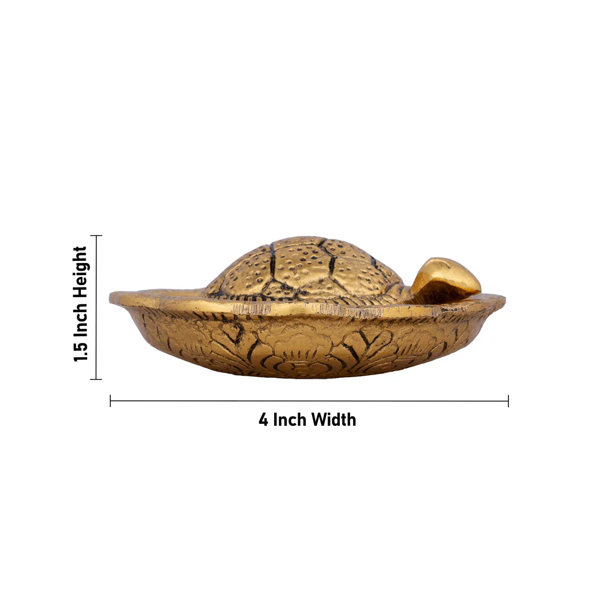Tortoise Plate - 1.5 x 4 Inches | Aluminium Tortoise Tray for Home/ 155 Gms Approx - Image 3