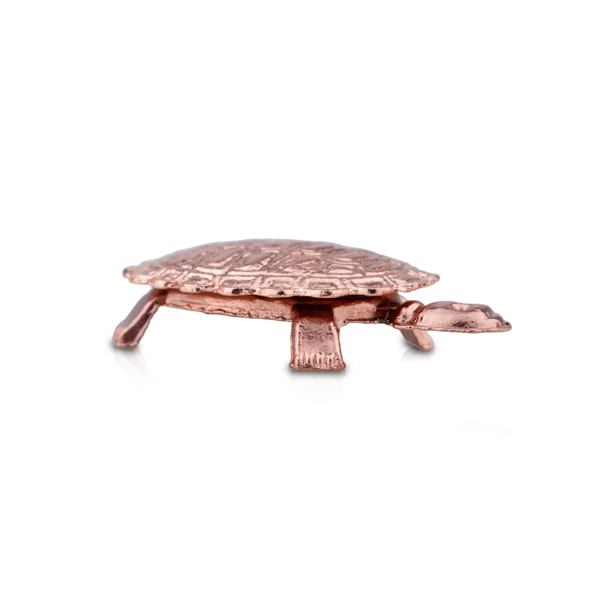 Tortoise Statue With Plate - 2.5 Inches | Copper Polish Tortoise Sculpture/ Tortoise Idol for Home - Image 4
