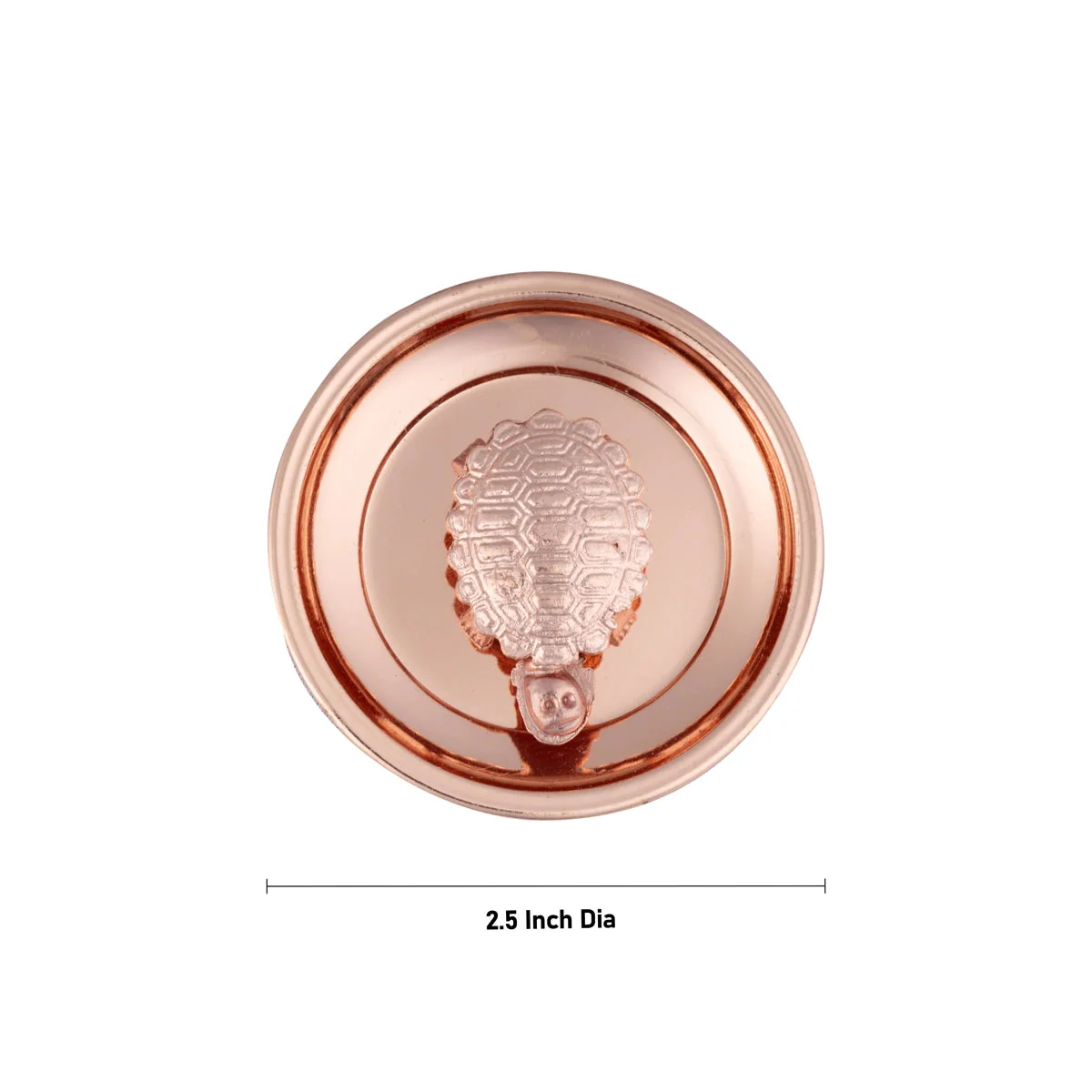 Tortoise Statue With Plate - 2.5 Inches | Copper Polish Tortoise Sculpture/ Tortoise Idol for Home - Image 5