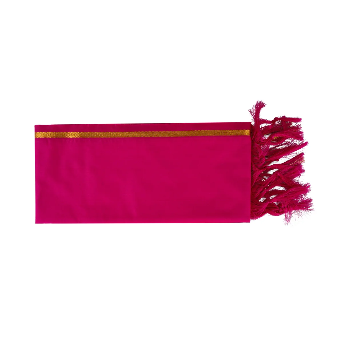 Towel - 25 x 50 Inches | Thundu/ Asha Pattu Design Angavastram/ Traditional Gamcha/ Kasavu Shawl for Men - Image 2