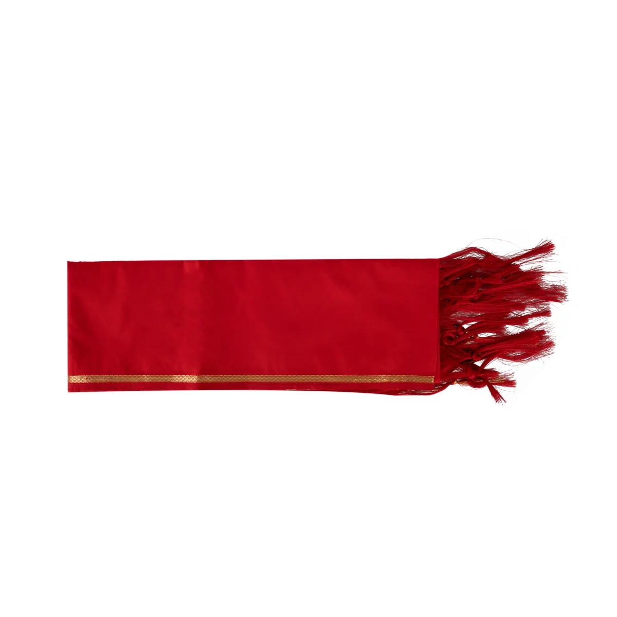 Towel - 25 x 50 Inches | Thundu/ Asha Pattu Design Angavastram/ Traditional Gamcha/ Kasavu Shawl for Men - Image 3