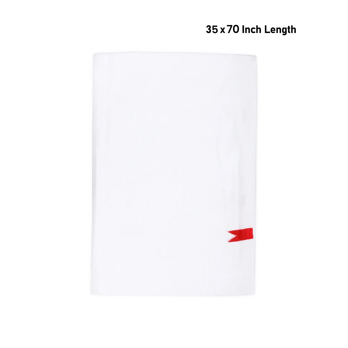 Towel - 35 x 70 Inches | Chittai Kasavu Shawl/ White Colour Angavastram for Men - Image 2