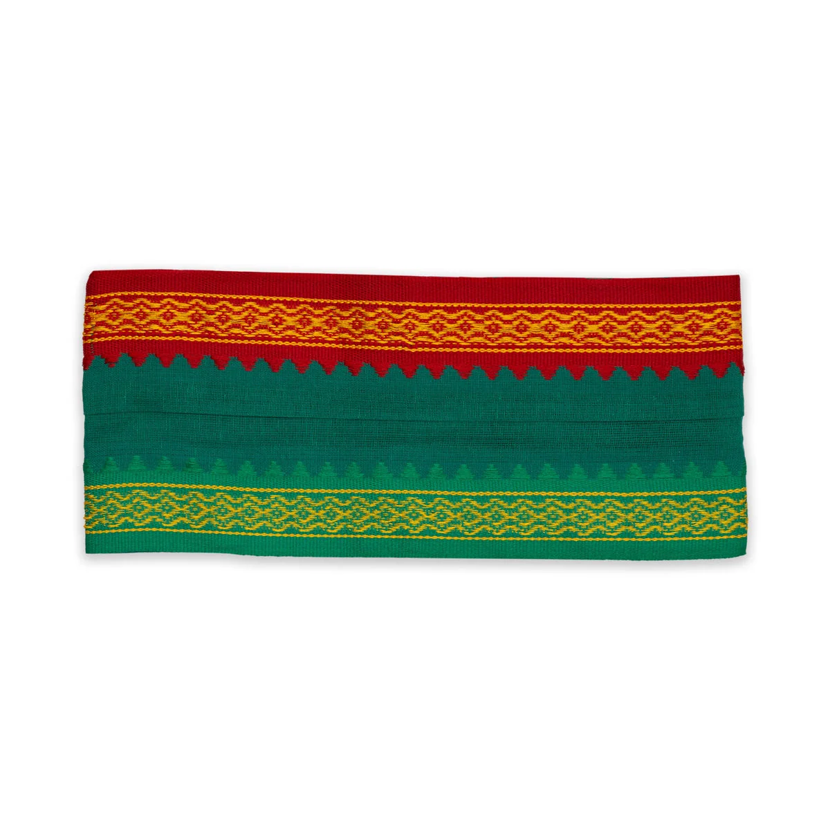 Towel - 4 Yards | Mayilkan Border Angavastram/ Thundu/ Green Colour Kasavu Shawl for Men - Image 4