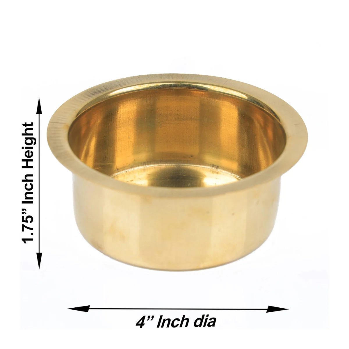 Traditional Coffee Dabara - 1.75 x 4 Inches | Coffee Dabra/ Brass Davara for Pooja - Image 2