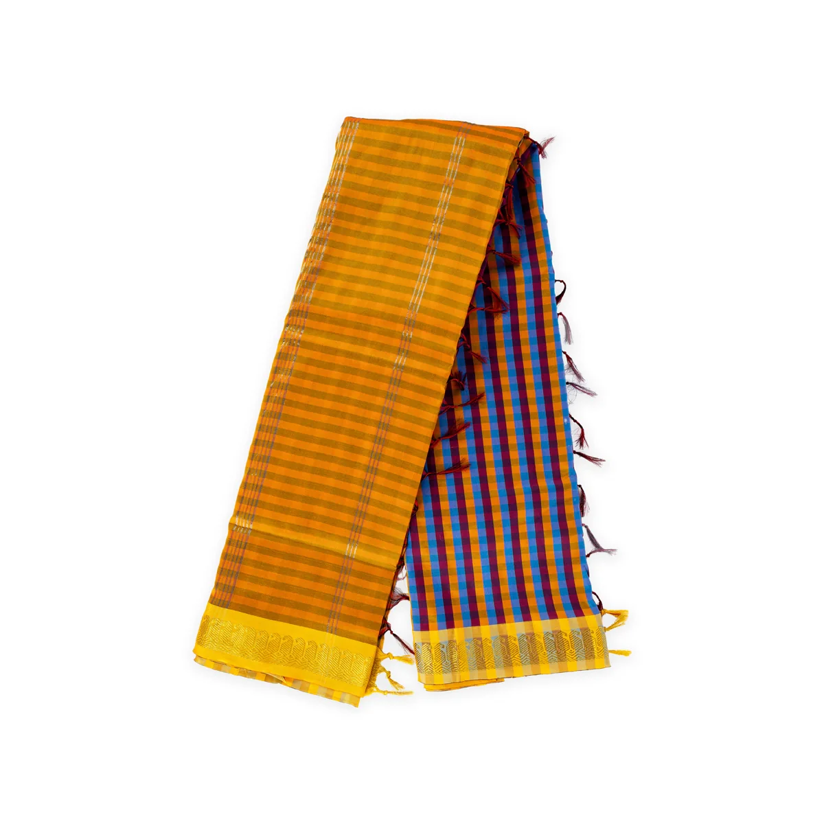 Traditional Saree | South Indian Saree/ Paalum Pazhamum Border Design Pudavai/ Ethnic Saree For Festive Wear - Image 2