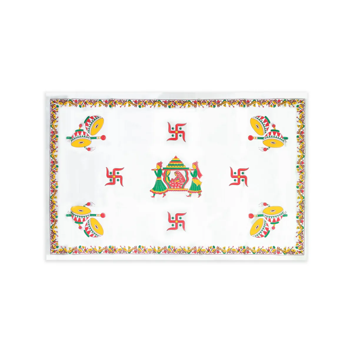 Traditional Wedding Screen - 67 X 43 Inches | Auspicious Marriage Backdrop/ Pooja & Ceremony Screen - Image 3