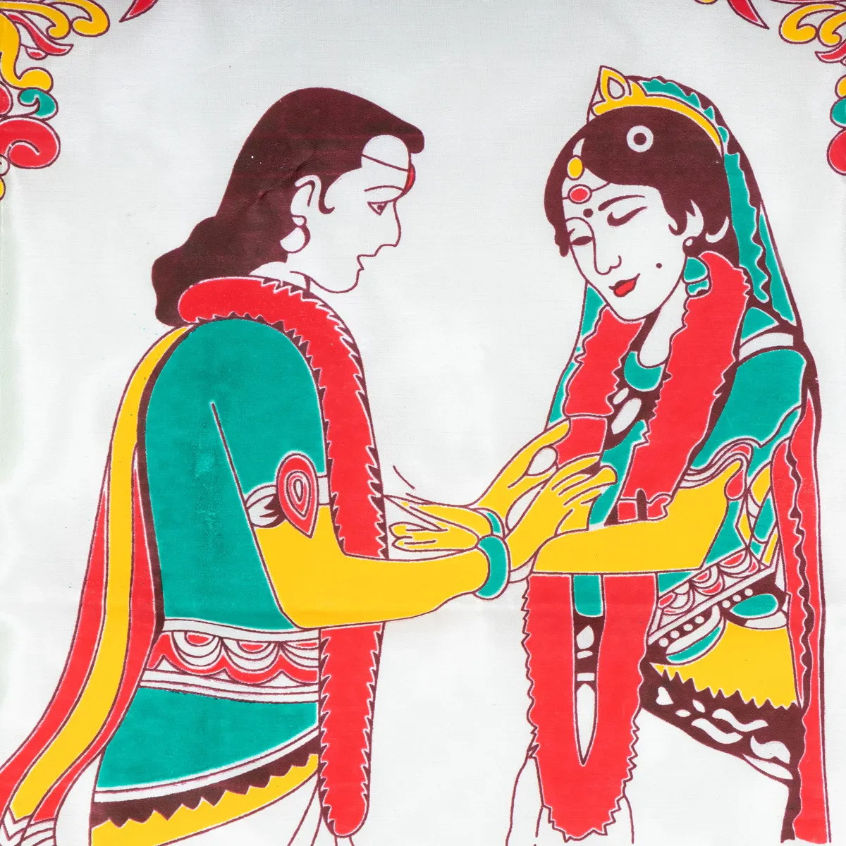 Traditional Wedding Screen - 67 X 43 Inches | Auspicious Marriage Backdrop/ Pooja & Ceremony Screen - Image 7
