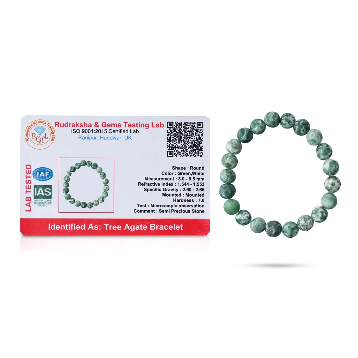 Tree Agate Bracelet - 2.5 Inches | Tree Agate Crystal Jewellery/ Stone Bracelet For Inner Stability - Image 2