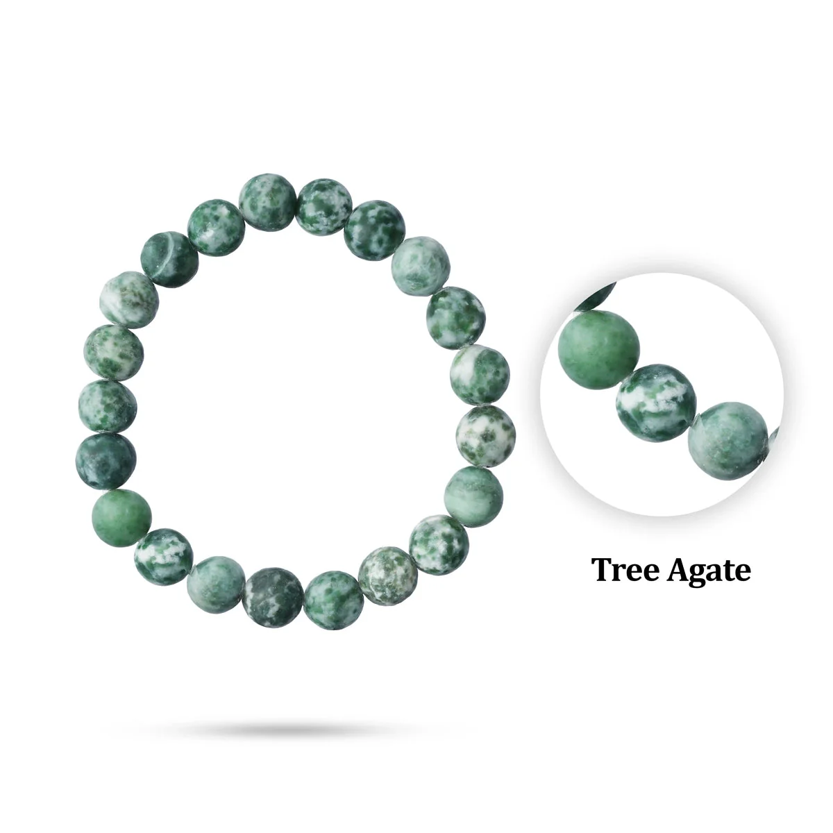 Tree Agate Bracelet - 2.5 Inches | Tree Agate Crystal Jewellery/ Stone Bracelet For Inner Stability - Image 3