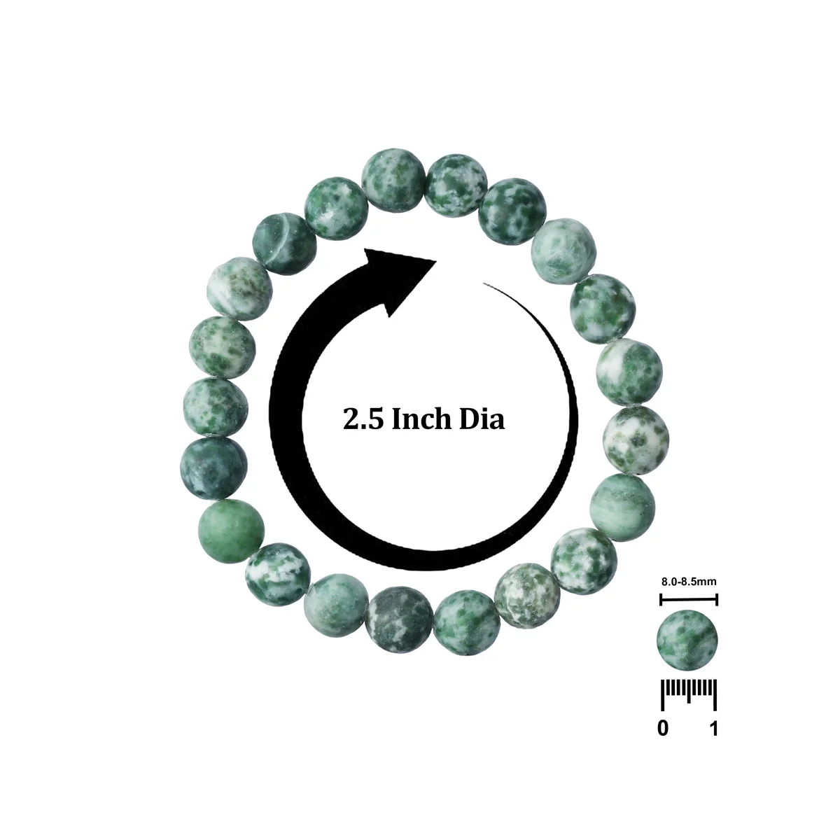 Tree Agate Bracelet - 2.5 Inches | Tree Agate Crystal Jewellery/ Stone Bracelet For Inner Stability - Image 4