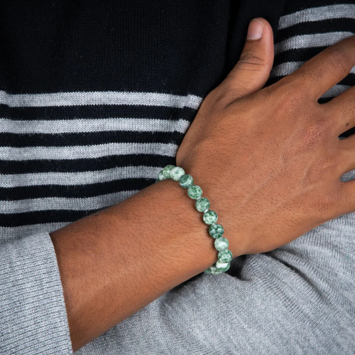 Tree Agate Bracelet - 2.5 Inches | Tree Agate Crystal Jewellery/ Stone Bracelet For Inner Stability - Image 6