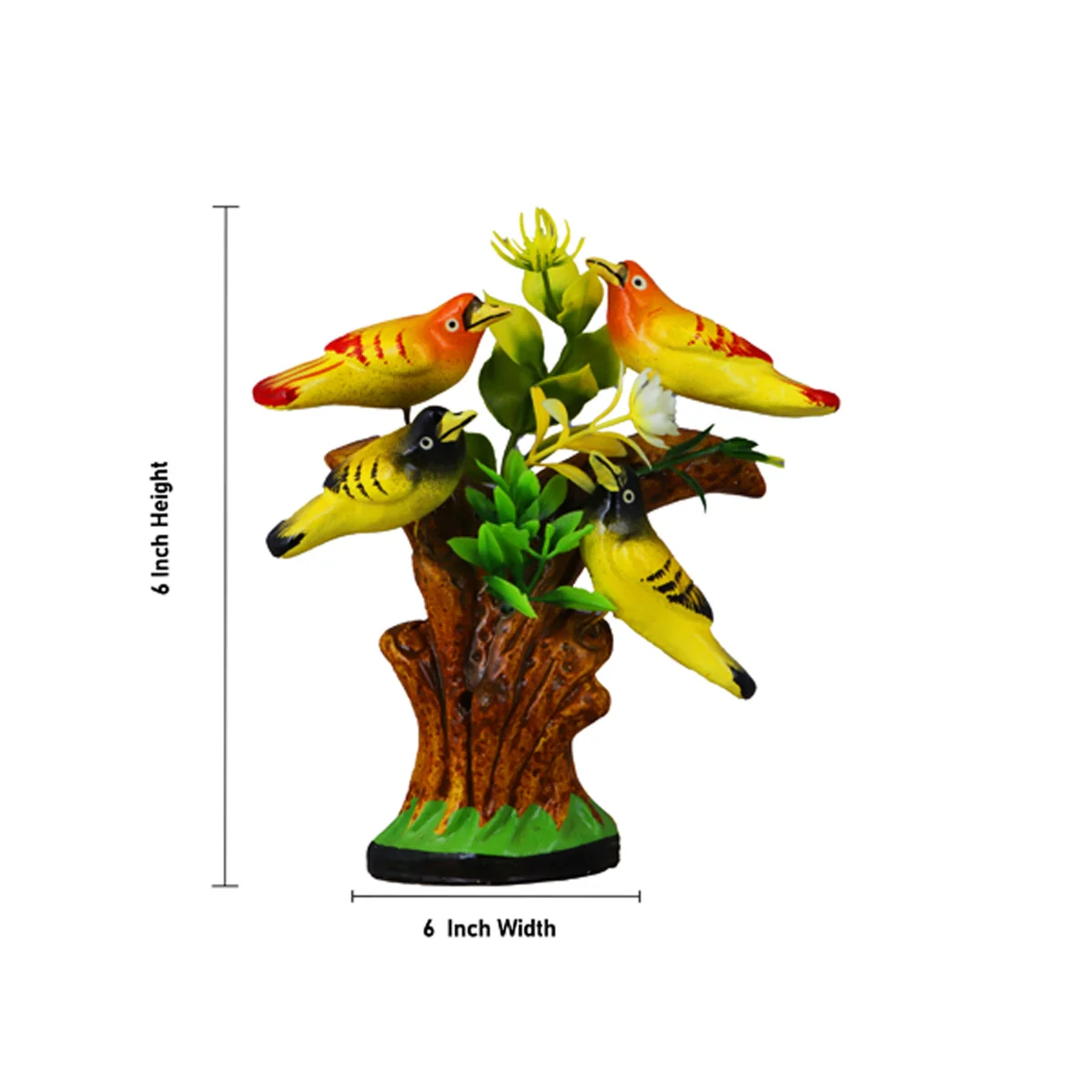 Tree With 4 Birds Clay Golu Bommai - 6 x 6 Inches | Giri Golu Doll/ Navaratri Golu Bomma/Gombe/BommaiTree With 4 Birds Clay Golu Bommai - 6 x 6 Inches | Giri Golu Doll/ Navaratri Golu Bomma/Gombe/Bommai - Image 6