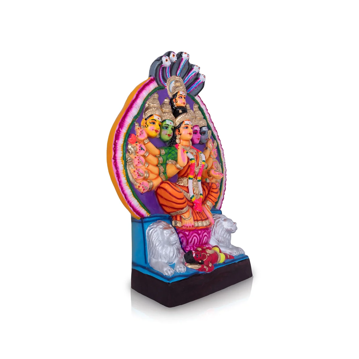 Tripura Bhairavi Paper Mache Golu Bommai- 25 X 17 Inches | Navaratri Golu Gombe/Giri Golu Doll/ Navratri Decor - Image 4